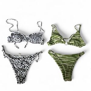 Animal print duo bundle bikini sets🤍
